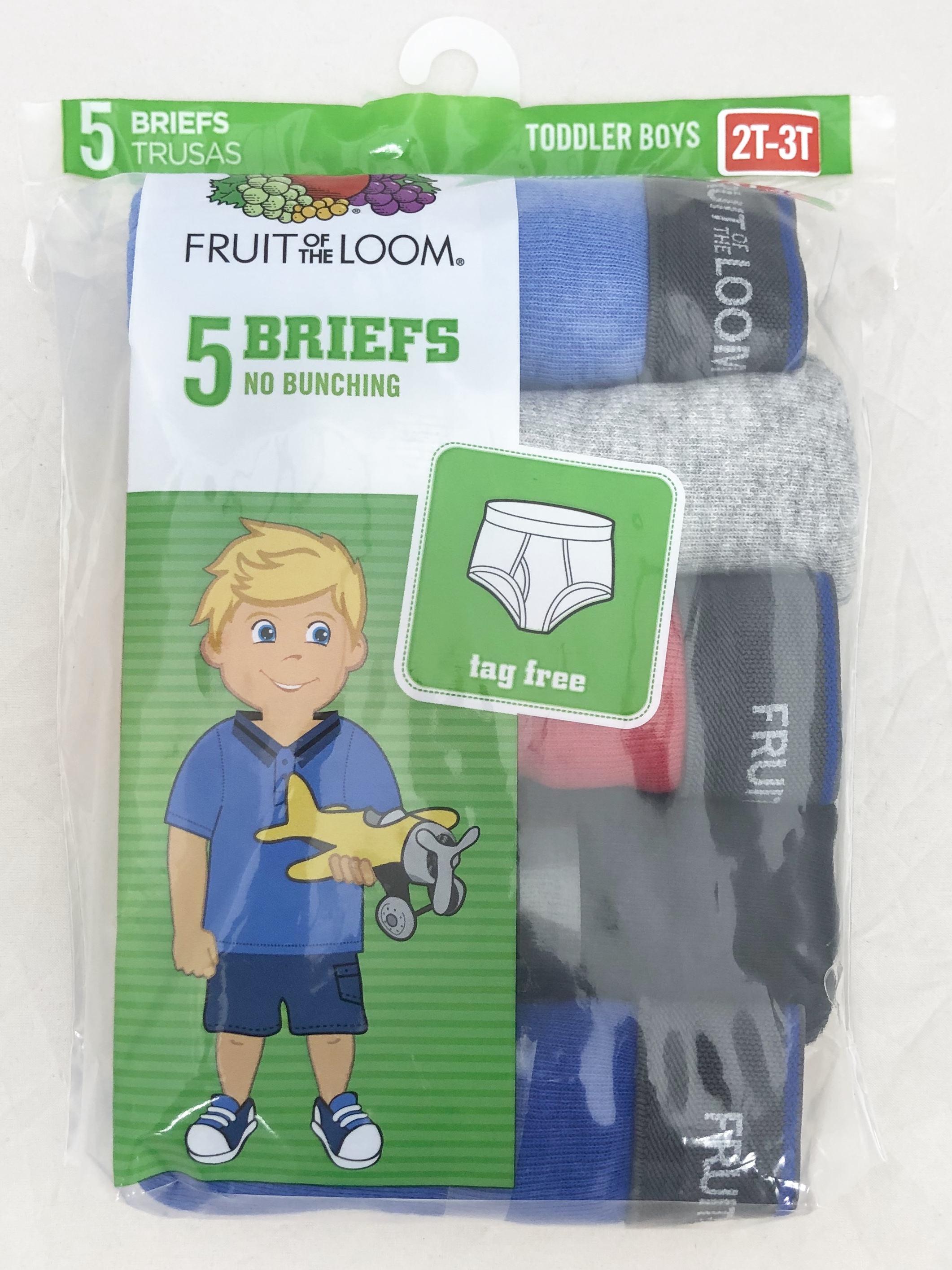 FRUO 5P4609T Fruit Of The Loom Boy Briefs 5-Pack Size 2T-3T – Two Three ...